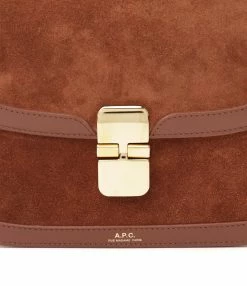 A.P.C. Sac Grace Small Cuir Marron -jerome dreyfuss shop unnamed file 1018