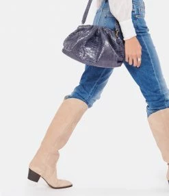 SISTA PARIS Sac Big Uniq Cuir Souple Python Navy -jerome dreyfuss shop unnamed file 1037