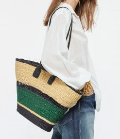 Alternative view of MAISON SARAH LAVOINE Panier Cabas Raphia Bosquet