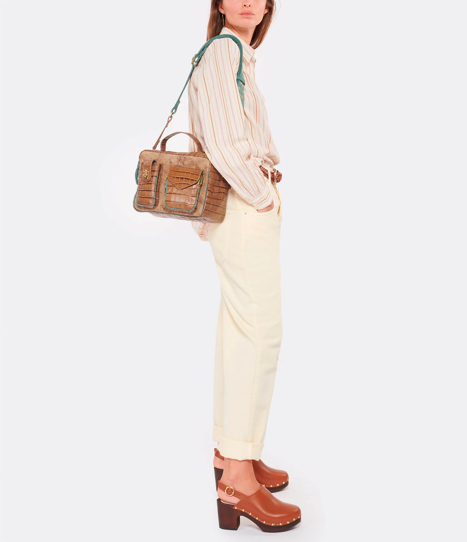 CLARIS VIROT Sac César Cuir Tabac 8 CLARIS VIROT Sac César Cuir Tabac – Image 6