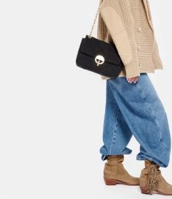 VANESSA BRUNO Sac Moon MM Lin Noir 12 VANESSA BRUNO Sac Moon MM Lin Noir -jerome dreyfuss shop unnamed file 1085