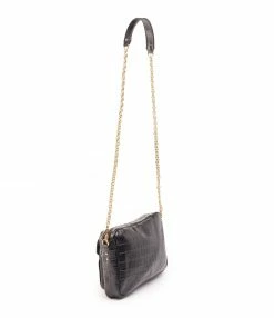 Alternative view of Sac Charly Cuir Embossé Croco Noir, Collaboration Lulli X Claris Virot