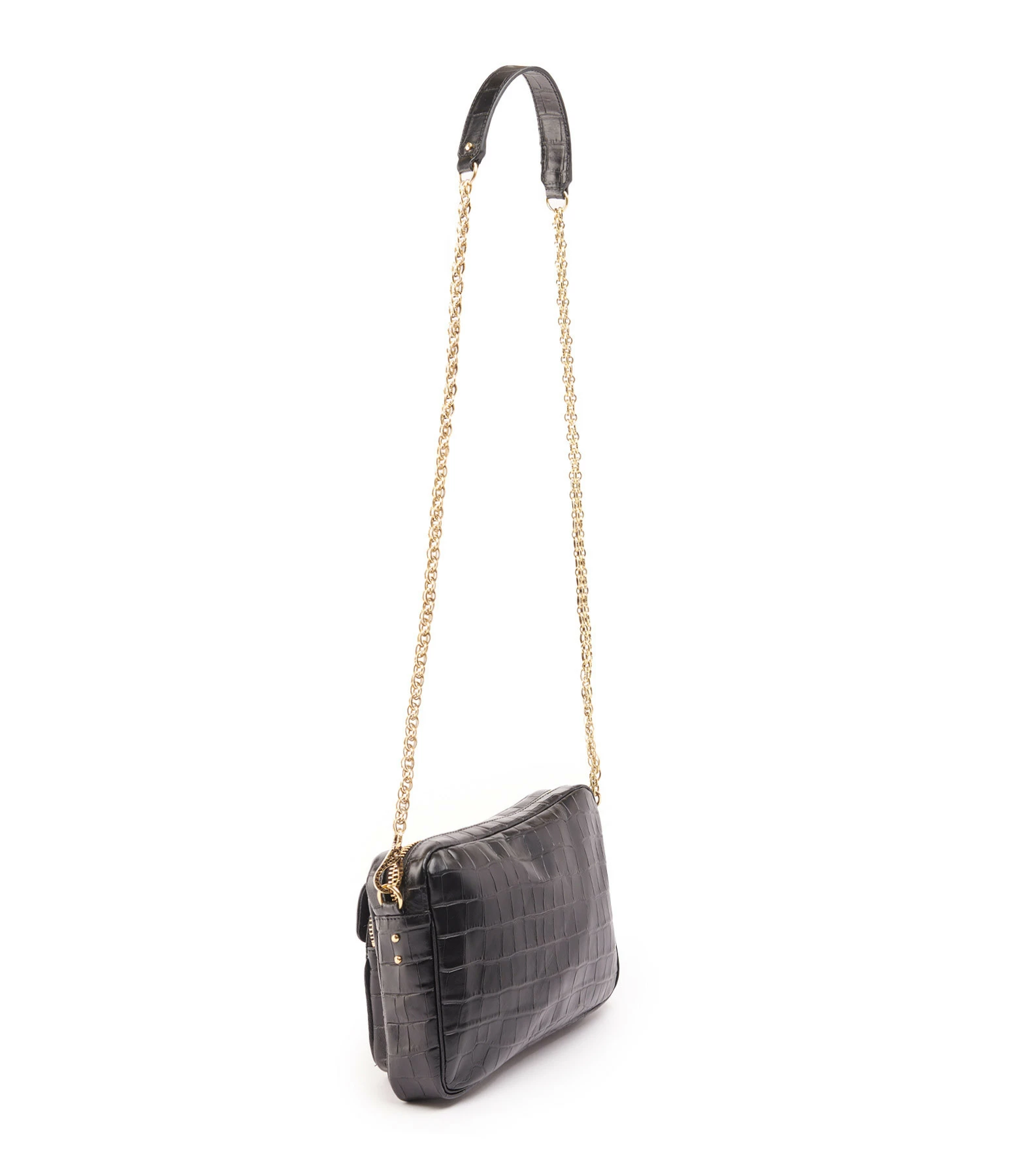 Sac Charly Cuir Embossé Croco Noir, Collaboration Lulli X Claris Virot 4 Sac Charly Cuir Embossé Croco Noir, Collaboration Lulli X Claris Virot – Image 2
