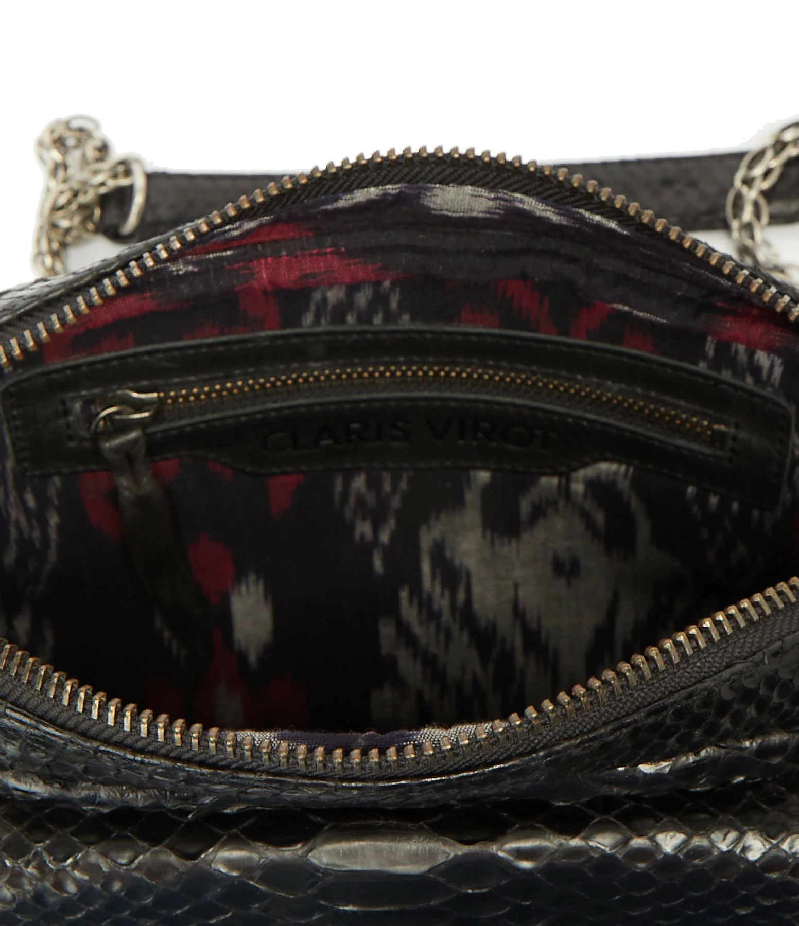 CLARIS VIROT Sac Big Charly Python Clous Noir 5 CLARIS VIROT Sac Big Charly Python Clous Noir – Image 3