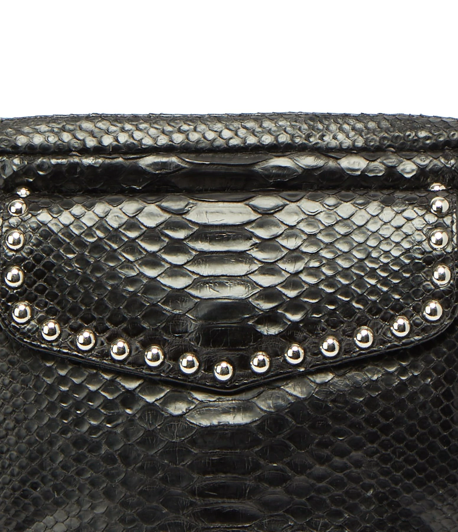 CLARIS VIROT Sac Big Charly Python Clous Noir 6 CLARIS VIROT Sac Big Charly Python Clous Noir – Image 4