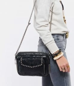 CLARIS VIROT Sac Big Charly Python Clous Noir 12 CLARIS VIROT Sac Big Charly Python Clous Noir -jerome dreyfuss shop unnamed file 1114