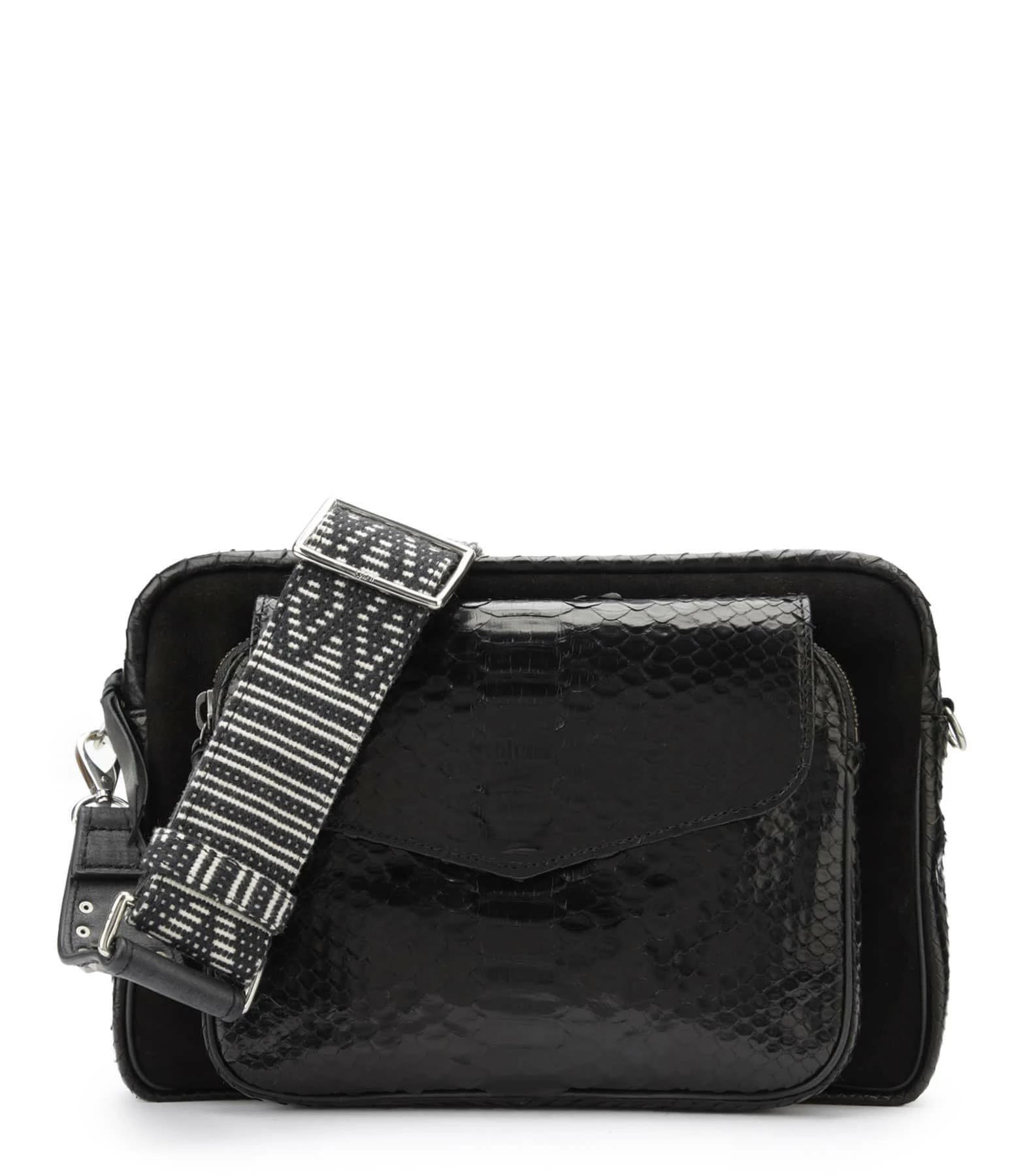 CLARIS VIROT Sac Jumbo Charly Bandoulière Python Noir 3 CLARIS VIROT Sac Jumbo Charly Bandoulière Python Noir