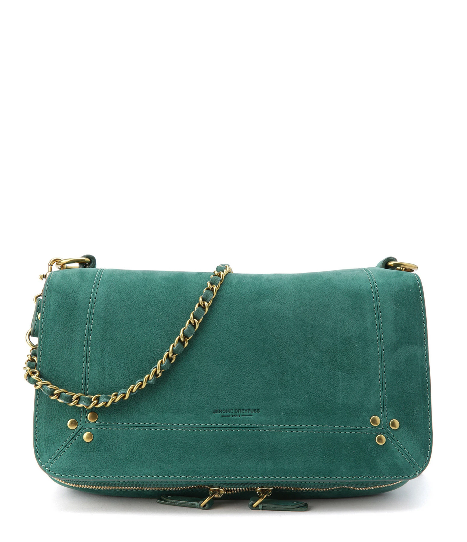 JEROME DREYFUSS Sac Bobi Cuir Suédé Jade 3 JEROME DREYFUSS Sac Bobi Cuir Suédé Jade