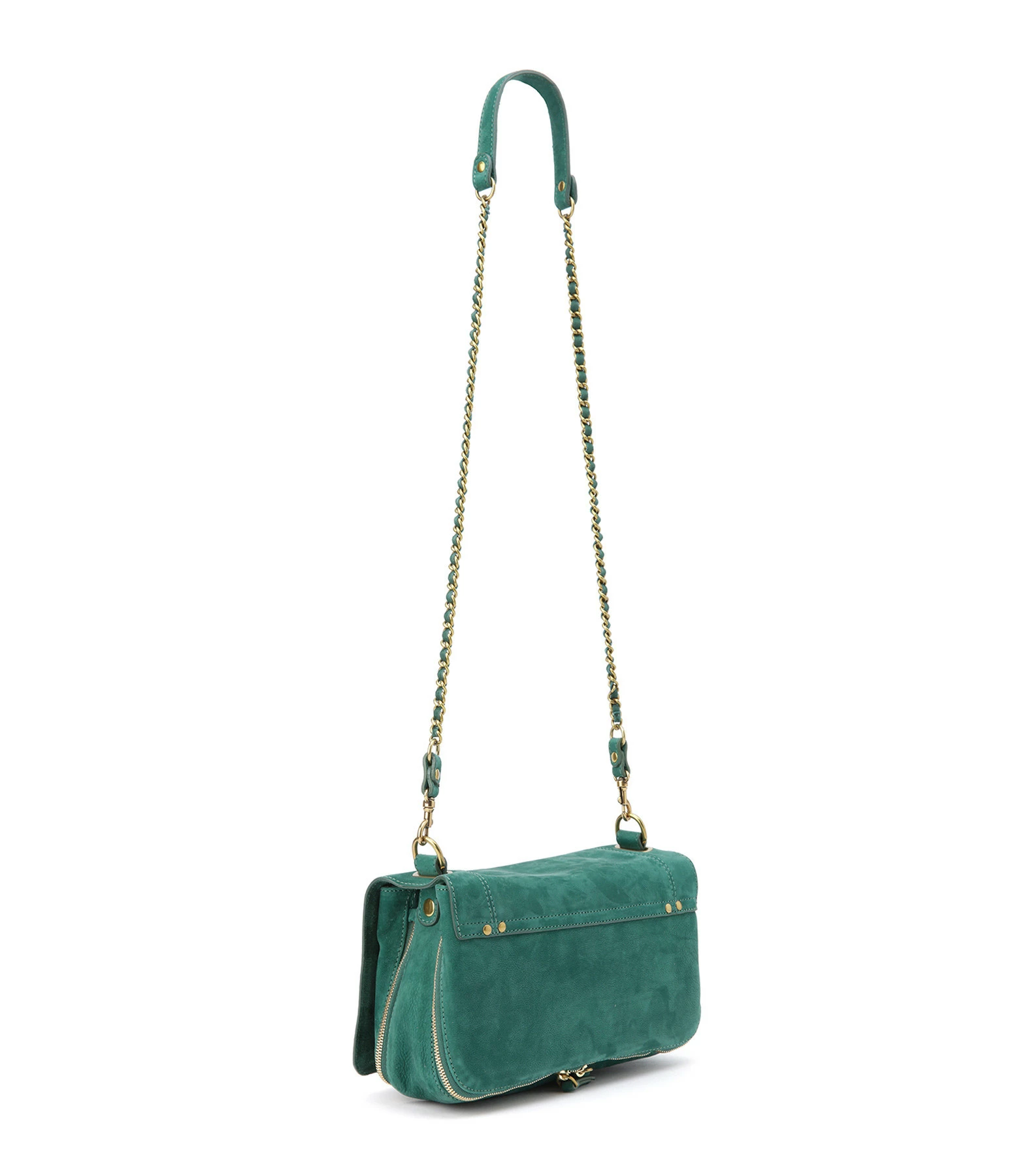 JEROME DREYFUSS Sac Bobi Cuir Suédé Jade 4 JEROME DREYFUSS Sac Bobi Cuir Suédé Jade – Image 2