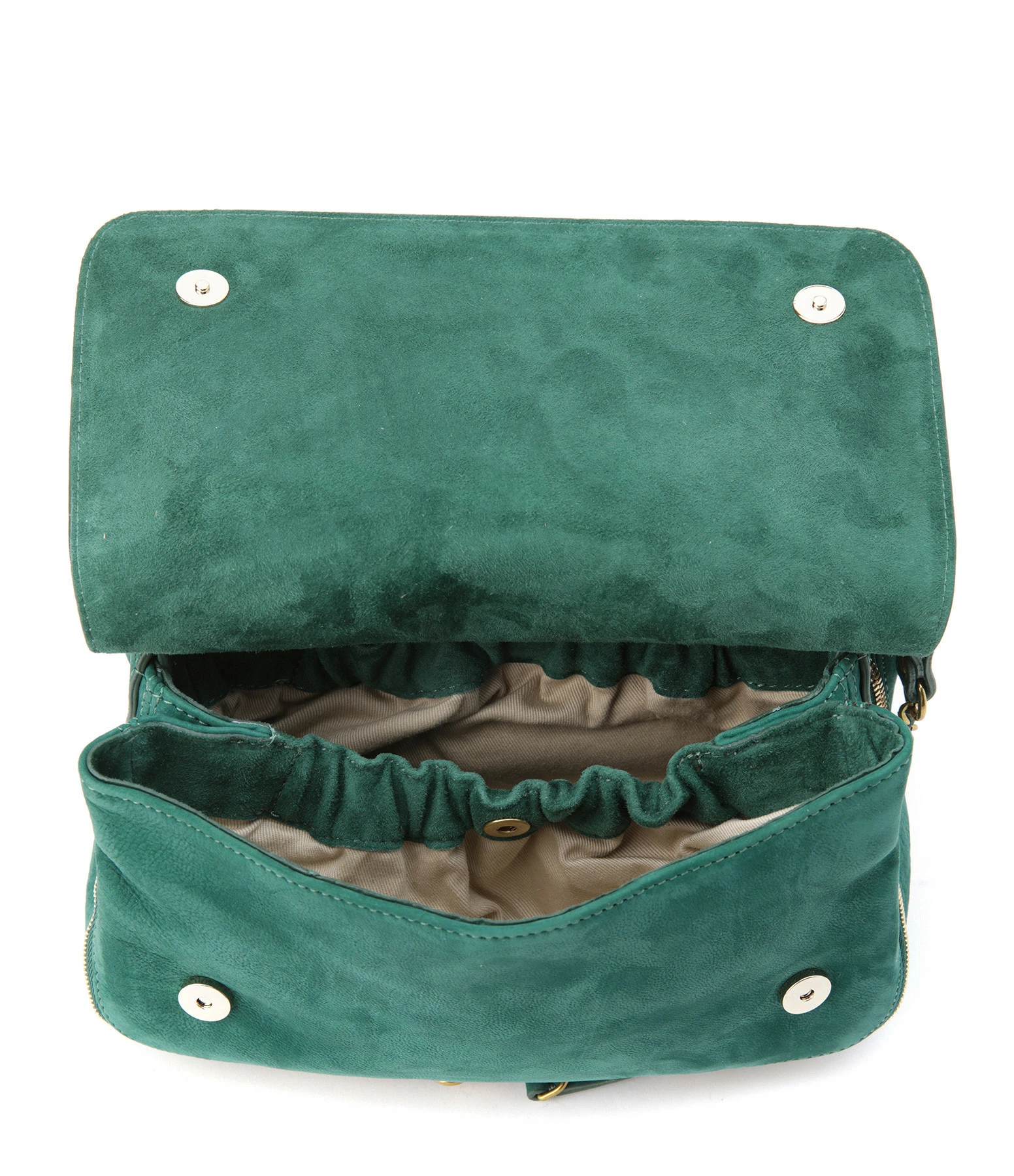JEROME DREYFUSS Sac Bobi Cuir Suédé Jade 5 JEROME DREYFUSS Sac Bobi Cuir Suédé Jade – Image 3