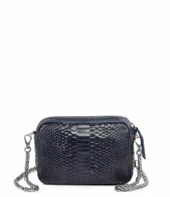 CLARIS VIROT Sac Charly Python Navy Argenté 10 CLARIS VIROT Sac Charly Python Navy Argenté -jerome dreyfuss shop unnamed file 1146