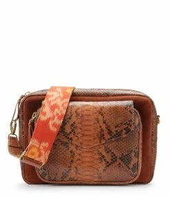CLARIS VIROT Sac Jumbo Charly Bandoulière Python Moka