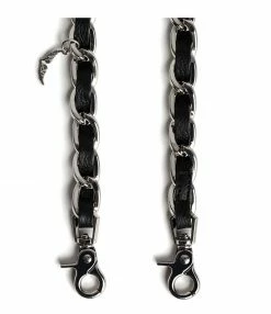 Alternative view of ZADIG & VOLTAIRE Bandoulière Chaîne Cuir Grainé Noir Argenté