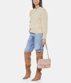 VANESSA BRUNO Sac Moon MM Cuir Veau Vieux Rose -jerome dreyfuss shop unnamed file 1196