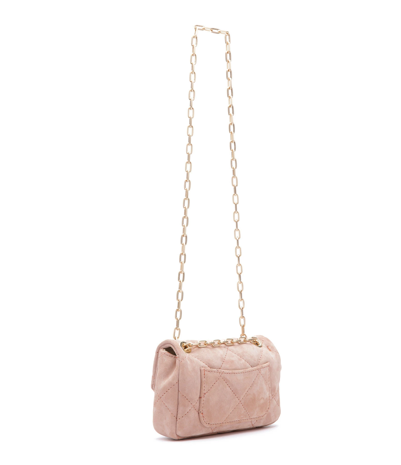 VANESSA BRUNO Sac Nano Moon Cuir Veau Vieux Rose 4 VANESSA BRUNO Sac Nano Moon Cuir Veau Vieux Rose – Image 2