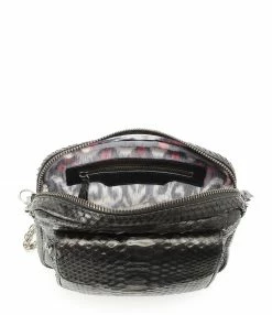 CLARIS VIROT Sac Charly Python Noir Chaîne Argenté 10 CLARIS VIROT Sac Charly Python Noir Chaîne Argenté -jerome dreyfuss shop unnamed file 1227