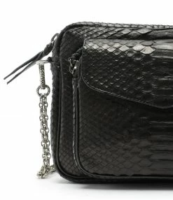 CLARIS VIROT Sac Charly Python Noir Chaîne Argenté 11 CLARIS VIROT Sac Charly Python Noir Chaîne Argenté -jerome dreyfuss shop unnamed file 1228