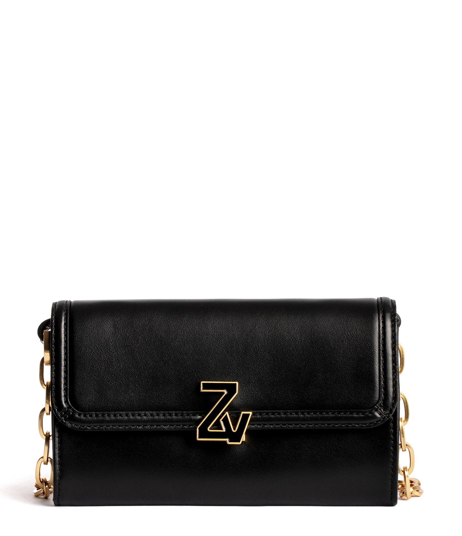 ZADIG & VOLTAIRE Sac ZV Initiale Le Long Chaîne Cuir Noir 3 ZADIG & VOLTAIRE Sac ZV Initiale Le Long Chaîne Cuir Noir