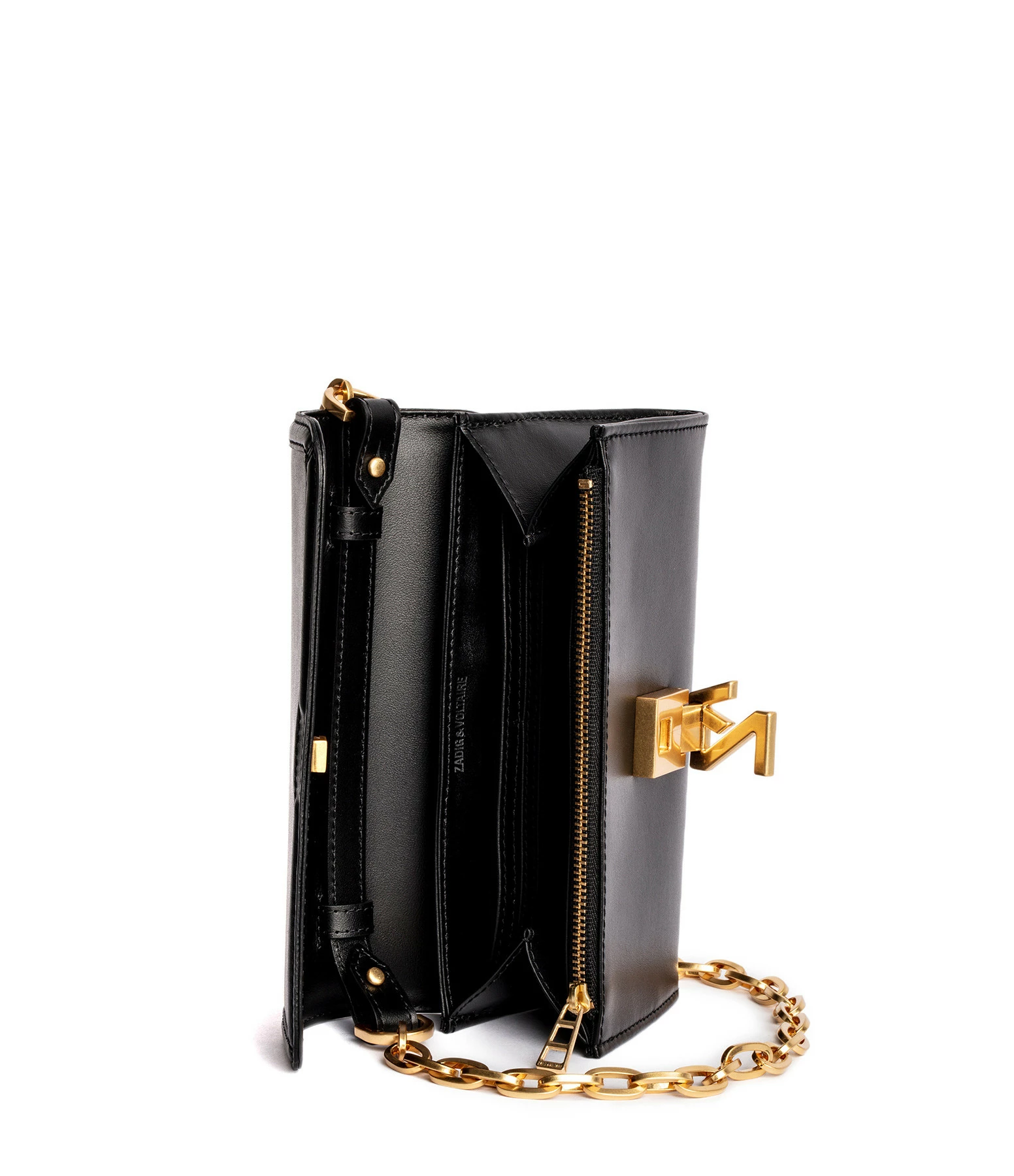 ZADIG & VOLTAIRE Sac ZV Initiale Le Long Chaîne Cuir Noir 5 ZADIG & VOLTAIRE Sac ZV Initiale Le Long Chaîne Cuir Noir – Image 3