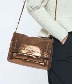 JEROME DREYFUSS Sac Lulu L Cuir Lamé Bronze -jerome dreyfuss shop unnamed file 1251
