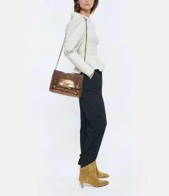 JEROME DREYFUSS Sac Lulu L Cuir Lamé Bronze -jerome dreyfuss shop unnamed file 1252