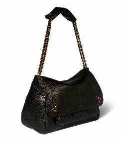 JEROME DREYFUSS Sac Lulu M Cuir Croco Noir -jerome dreyfuss shop unnamed file 1260