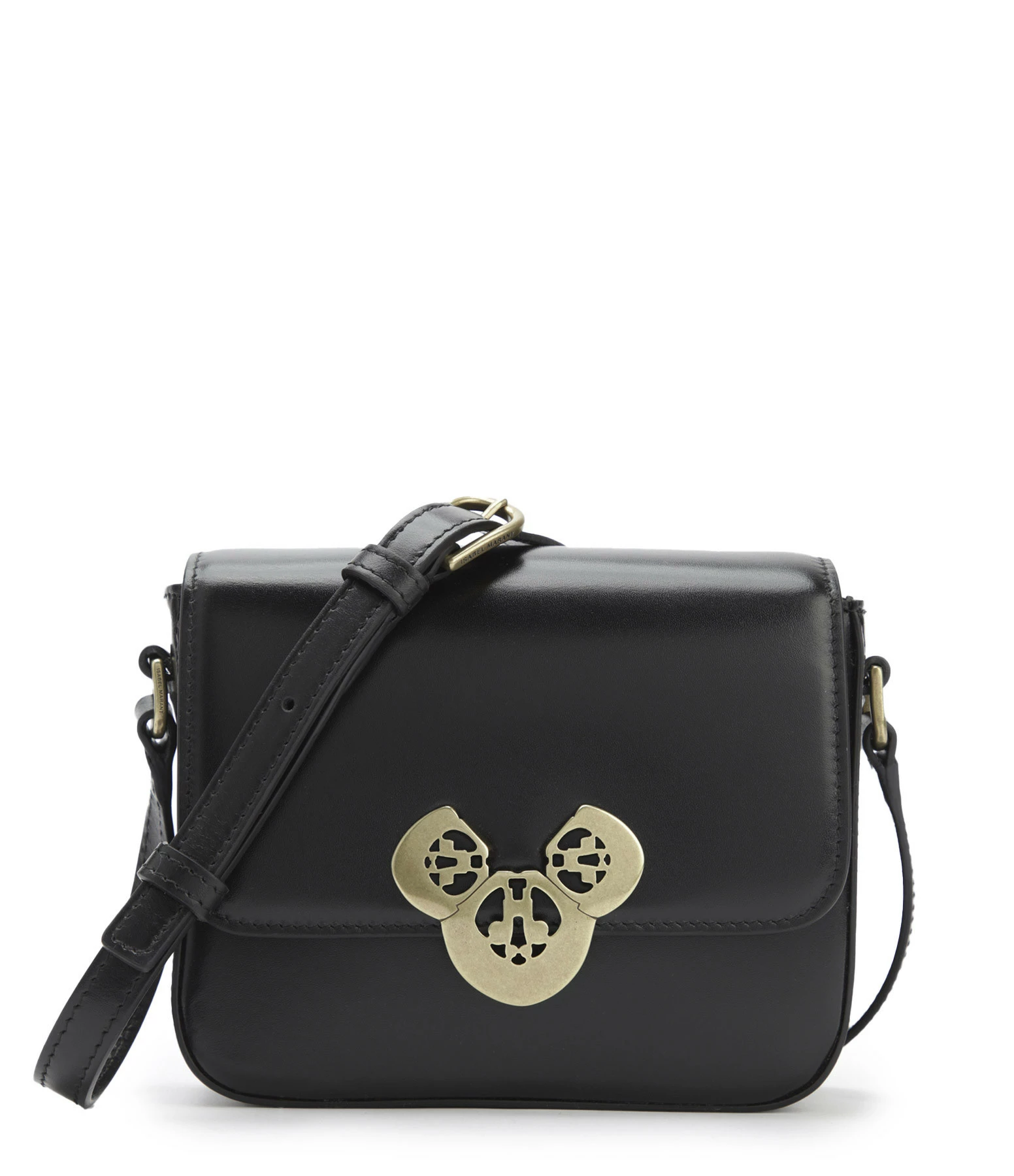 ISABEL MARANT Sac Mini Elda Bandoulière Cuir Noir Doré 3 ISABEL MARANT Sac Mini Elda Bandoulière Cuir Noir Doré