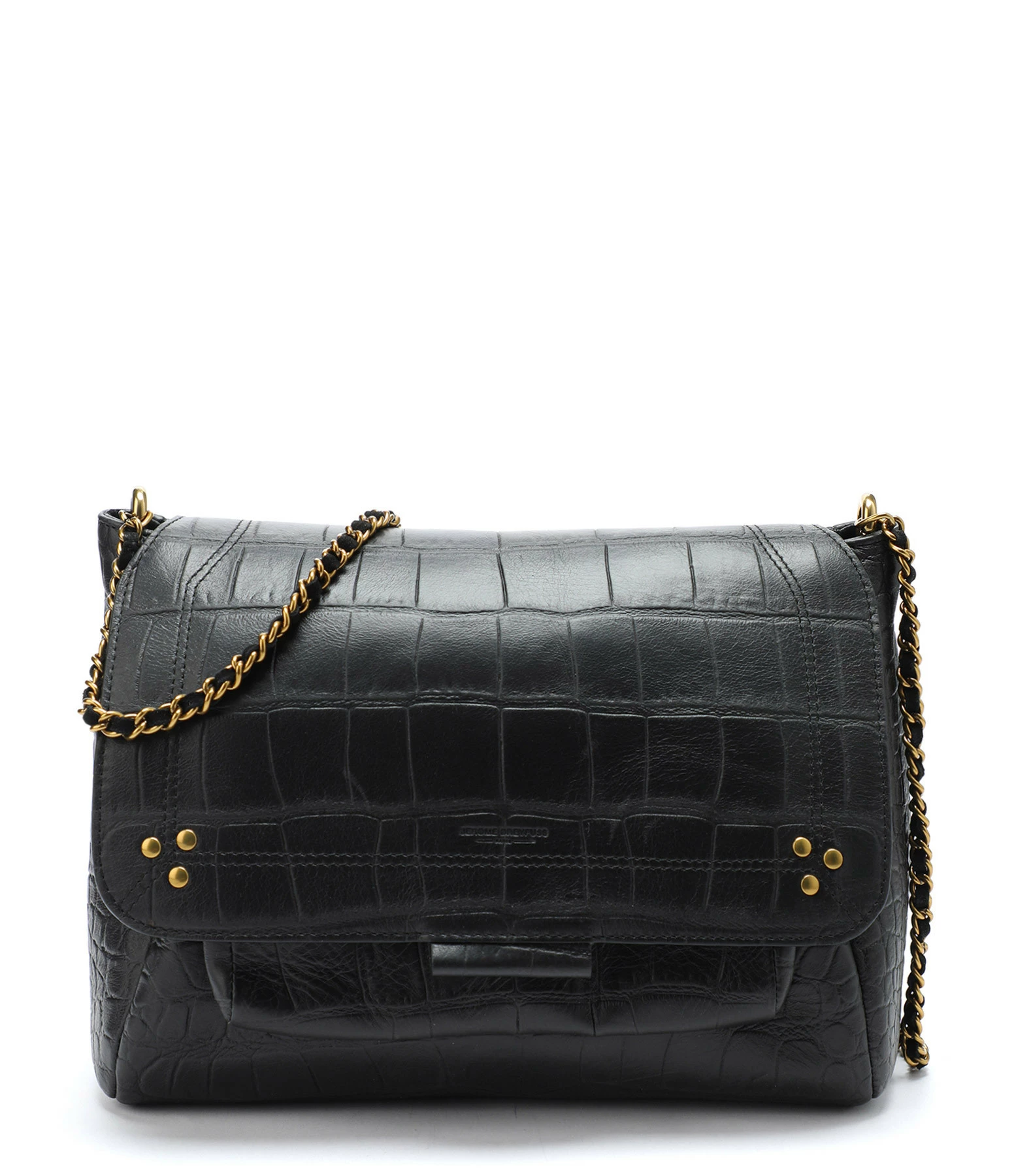 JEROME DREYFUSS Sac Lulu L Cuir Croco Noir 3 JEROME DREYFUSS Sac Lulu L Cuir Croco Noir