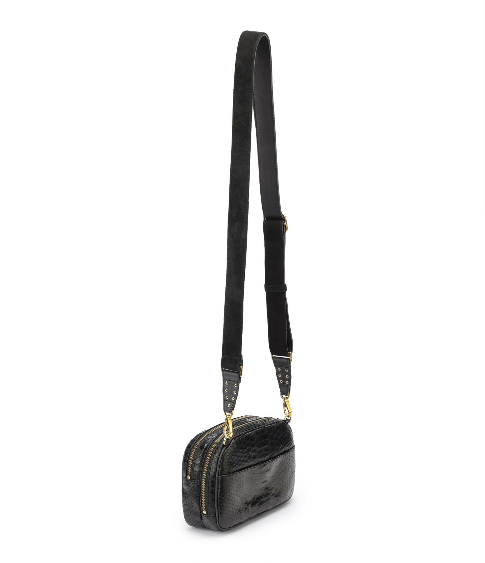 CLARIS VIROT Sac Clara Python Noir 4 CLARIS VIROT Sac Clara Python Noir – Image 2