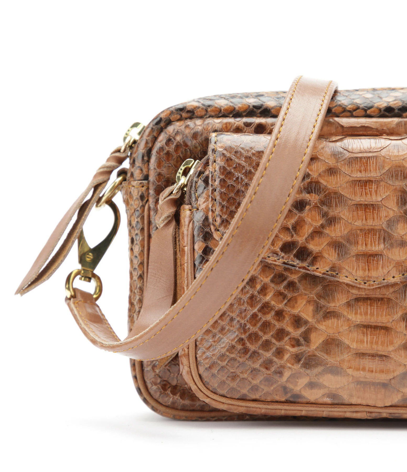 CLARIS VIROT Sac Baby Charly Python Moka 5 CLARIS VIROT Sac Baby Charly Python Moka – Image 3