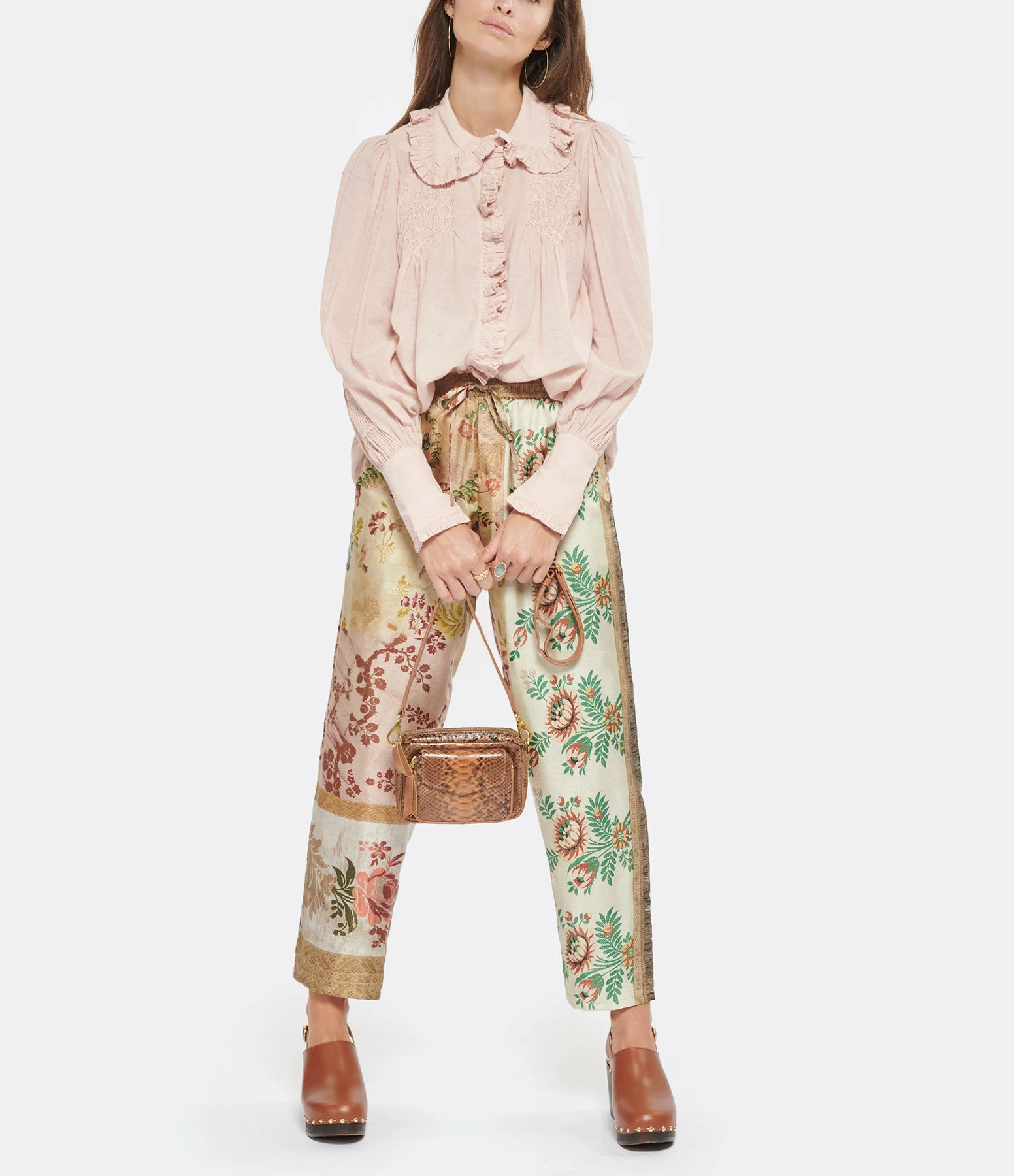 CLARIS VIROT Sac Baby Charly Python Moka 7 CLARIS VIROT Sac Baby Charly Python Moka – Image 5