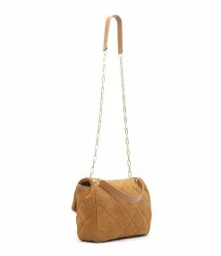 Alternative view of VANESSA BRUNO Sac Moon MM Cuir Suédé Noisette