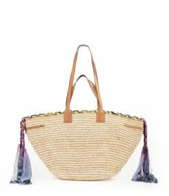 ISABEL MARANT Panier Coiba Raphia Cognac Naturel