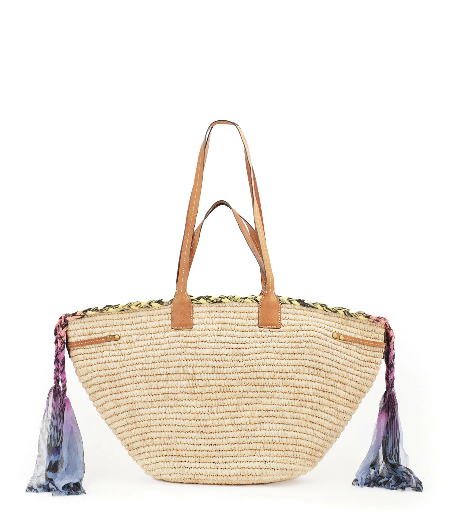 ISABEL MARANT Panier Coiba Raphia Cognac Naturel 3 ISABEL MARANT Panier Coiba Raphia Cognac Naturel