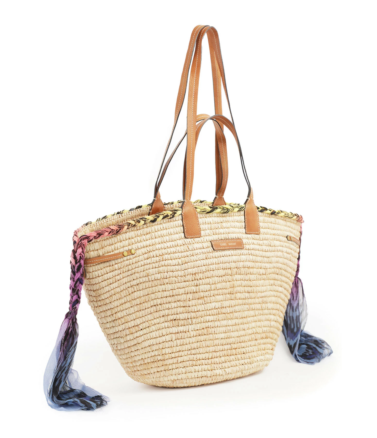 ISABEL MARANT Panier Coiba Raphia Cognac Naturel 4 ISABEL MARANT Panier Coiba Raphia Cognac Naturel – Image 2