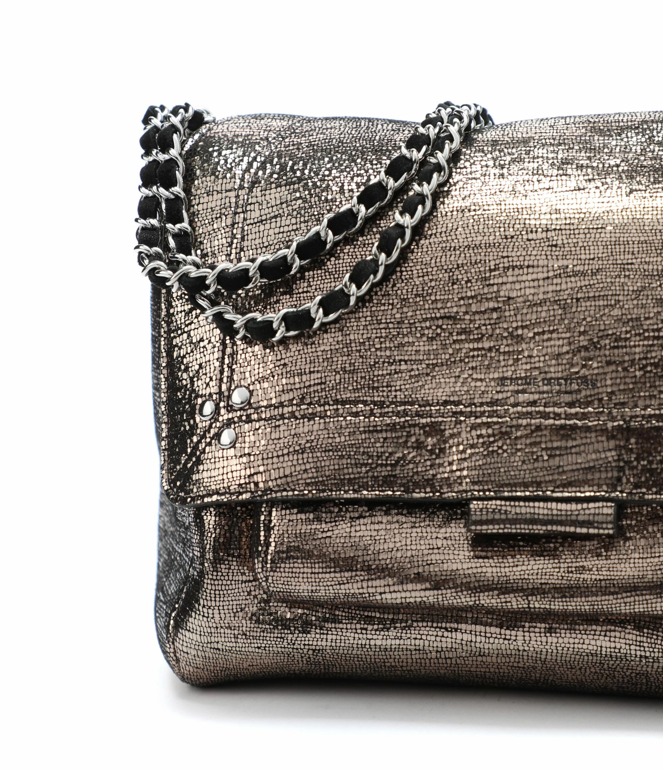 JEROME DREYFUSS Sac Lulu M Cuir Lamé Champa 6 JEROME DREYFUSS Sac Lulu M Cuir Lamé Champa – Image 4
