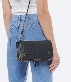 JEROME DREYFUSS Sac Bobi Cuir Froissé Noir -jerome dreyfuss shop unnamed file 1363