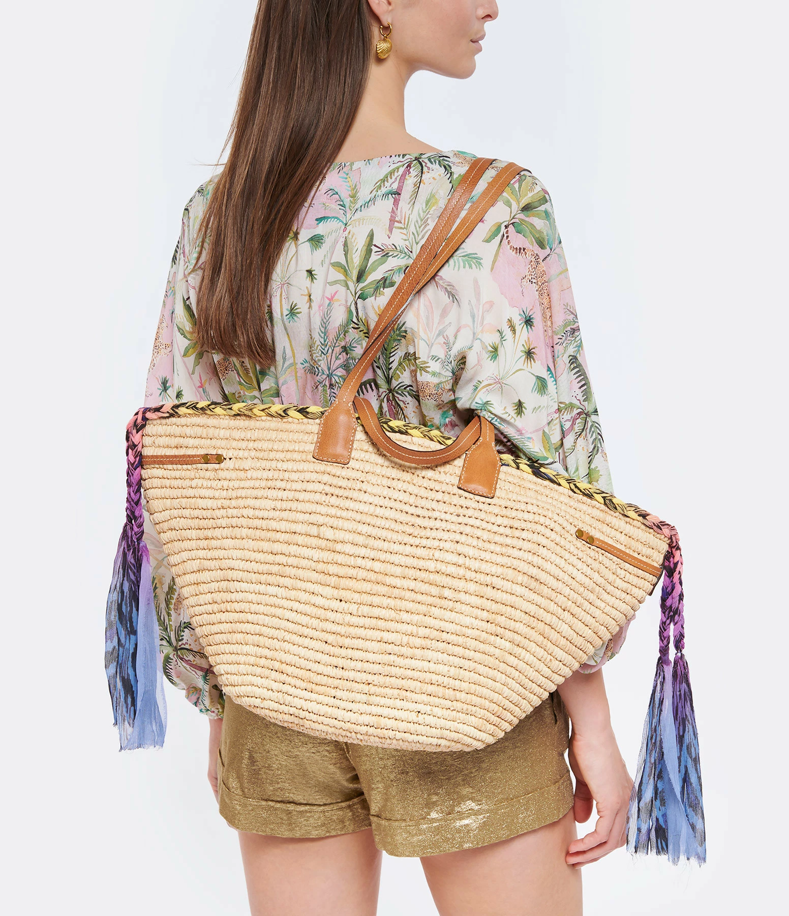 ISABEL MARANT Panier Coiba Raphia Cognac Naturel 7 ISABEL MARANT Panier Coiba Raphia Cognac Naturel – Image 5