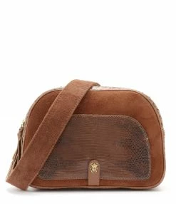 CLARIS VIROT Sac Clara Python Lézard Moka