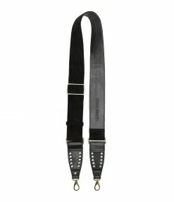 CLARIS VIROT Bandoulière Clous Daim Noir