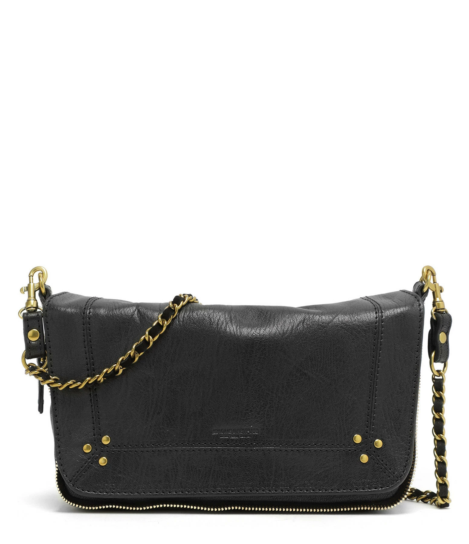 JEROME DREYFUSS Sac Bobi S Cuir Froissé Noir 3 JEROME DREYFUSS Sac Bobi S Cuir Froissé Noir