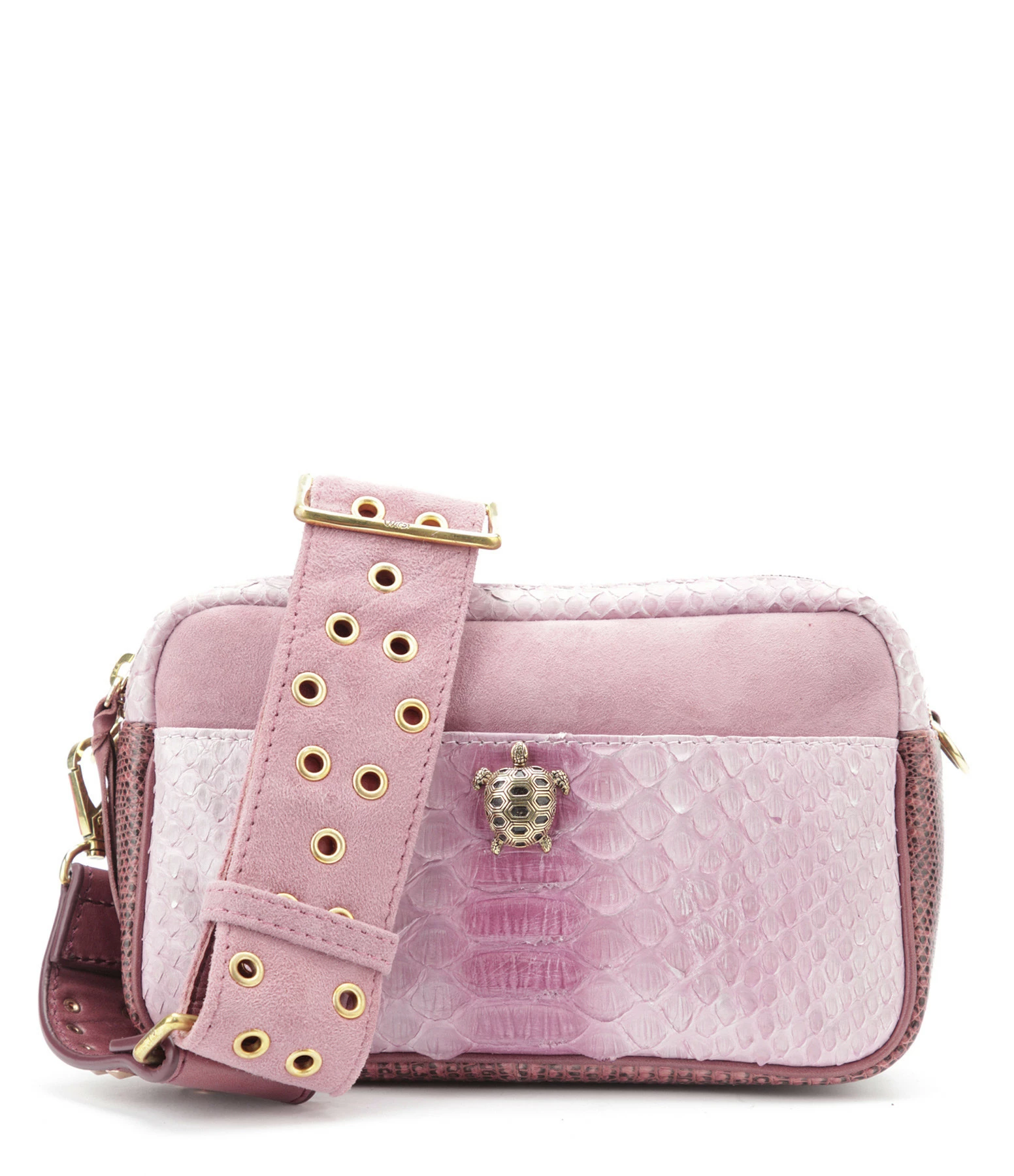 CLARIS VIROT Sac Lily Python Bordeaux Délavé 3 CLARIS VIROT Sac Lily Python Bordeaux Délavé
