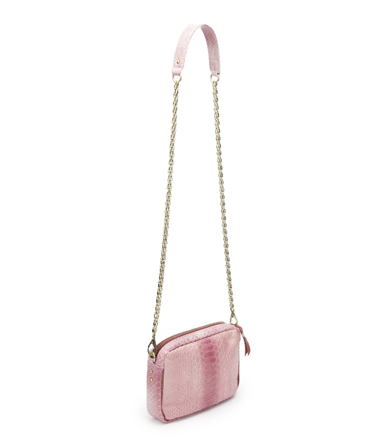 CLARIS VIROT Sac Charly Python Bordeaux Délavé 4 CLARIS VIROT Sac Charly Python Bordeaux Délavé – Image 2