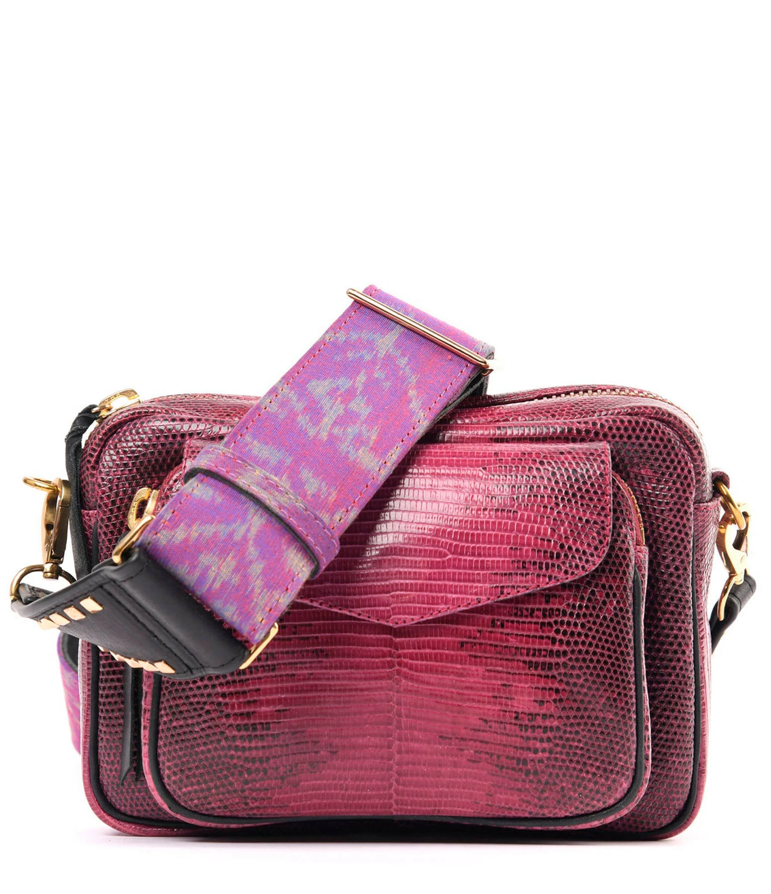 CLARIS VIROT Sac Big Charly Lézard Endek Violet 3 CLARIS VIROT Sac Big Charly Lézard Endek Violet