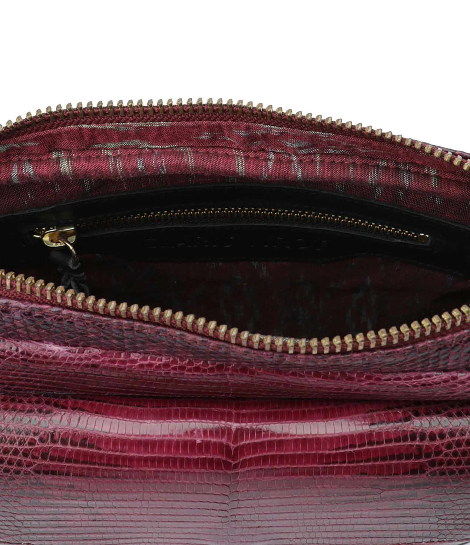 CLARIS VIROT Sac Big Charly Lézard Endek Violet 5 CLARIS VIROT Sac Big Charly Lézard Endek Violet – Image 3