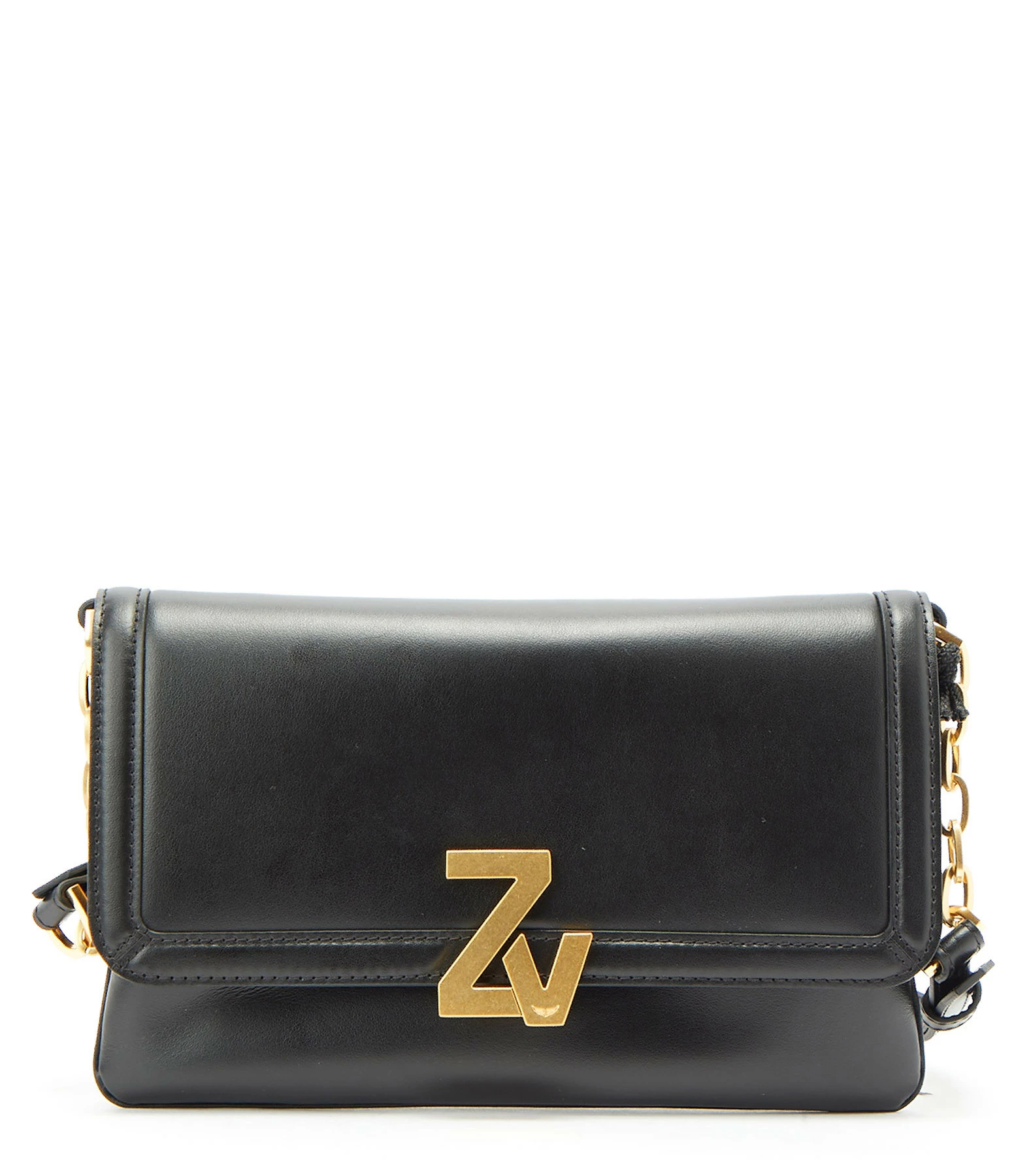 ZADIG & VOLTAIRE Sac ZV Initiale La Clutch Cuir Noir 3 ZADIG & VOLTAIRE Sac ZV Initiale La Clutch Cuir Noir