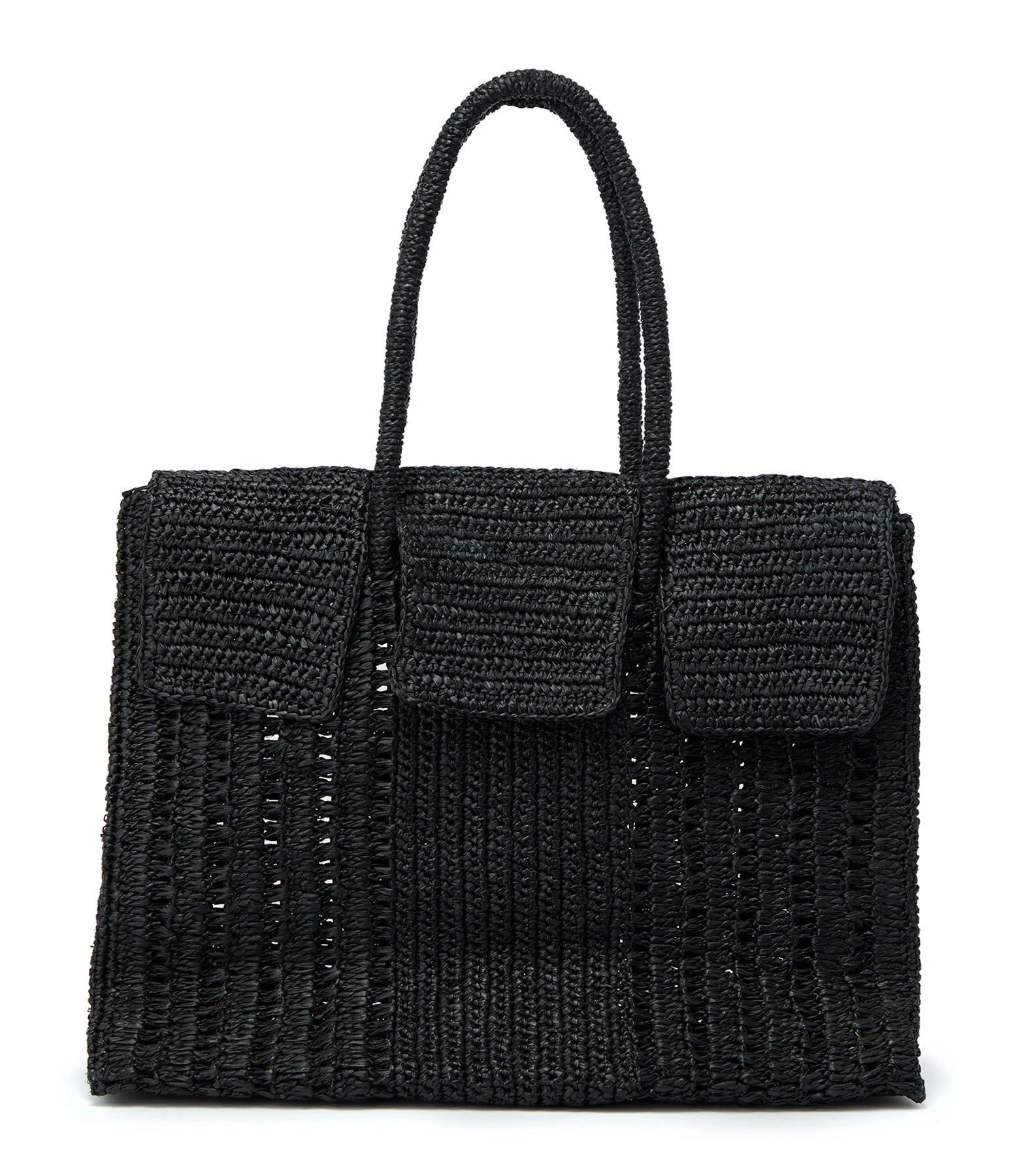 MAISON N.H Sac Dahlia Grand Raphia Noir 3 MAISON N.H Sac Dahlia Grand Raphia Noir