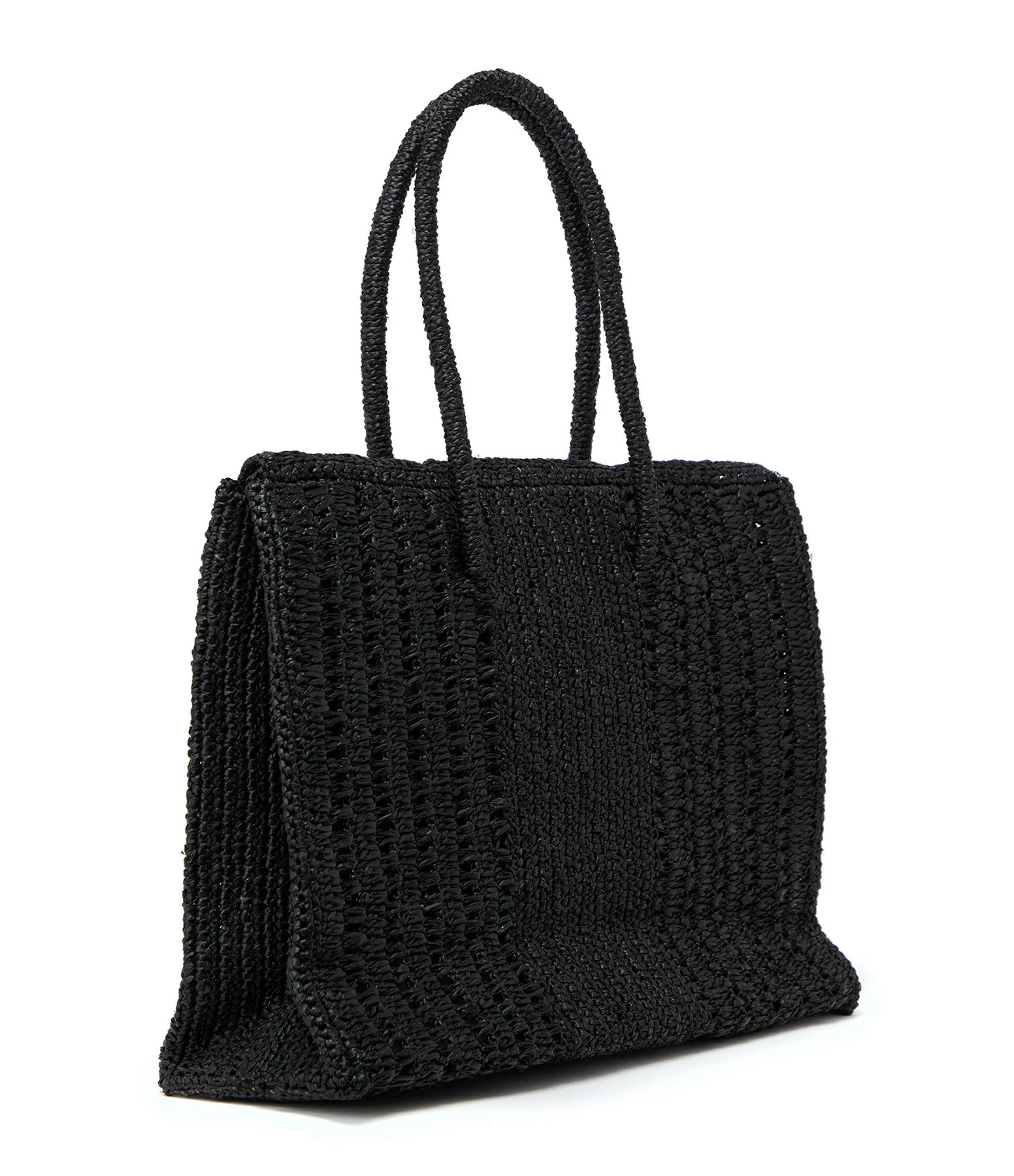 MAISON N.H Sac Dahlia Grand Raphia Noir 4 MAISON N.H Sac Dahlia Grand Raphia Noir – Image 2