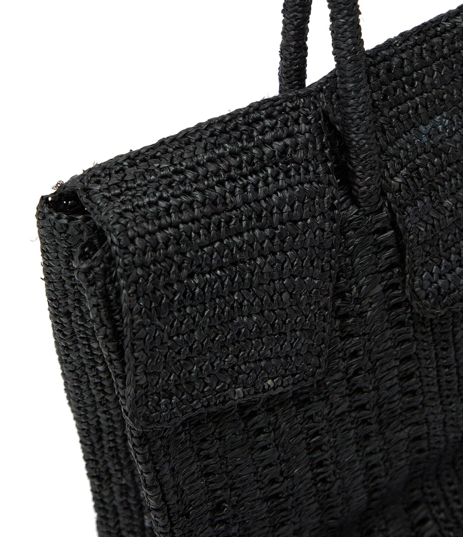MAISON N.H Sac Dahlia Grand Raphia Noir 5 MAISON N.H Sac Dahlia Grand Raphia Noir – Image 3