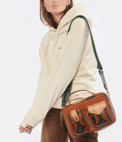 CLARIS VIROT Sac César Python Vert Orange 10 CLARIS VIROT Sac César Python Vert Orange -jerome dreyfuss shop unnamed file 1473